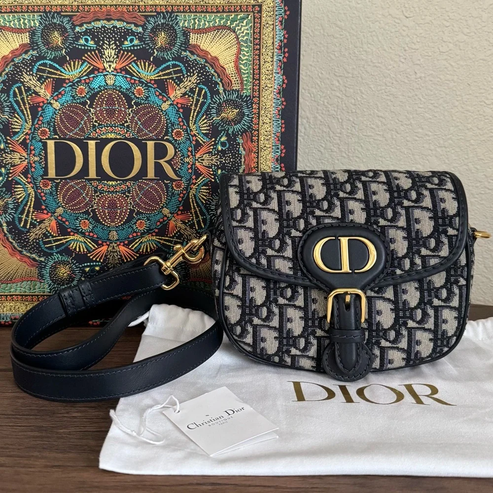 DIOR Small Bobby Bag in Blue Oblique Jaquard - Picture 10 of 10